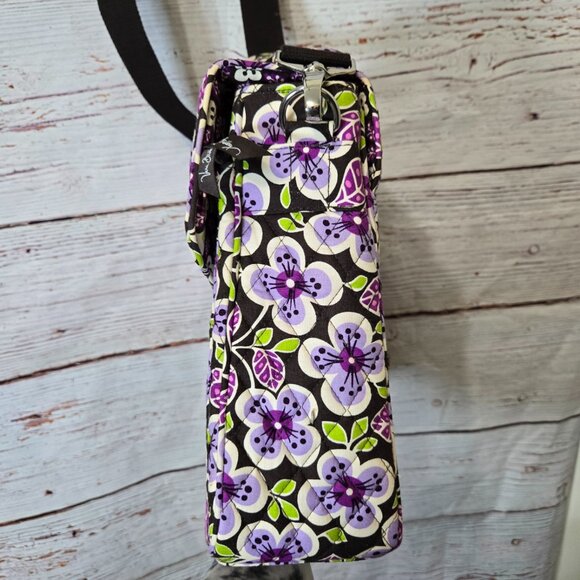 #258 Vera Bradley Computer Crossbody Bag – Retired Plum Petal Pattern – Like New - Picture 6 of 15